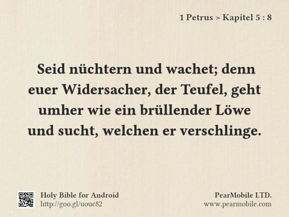 1 Petrus, Kapitel 5:8